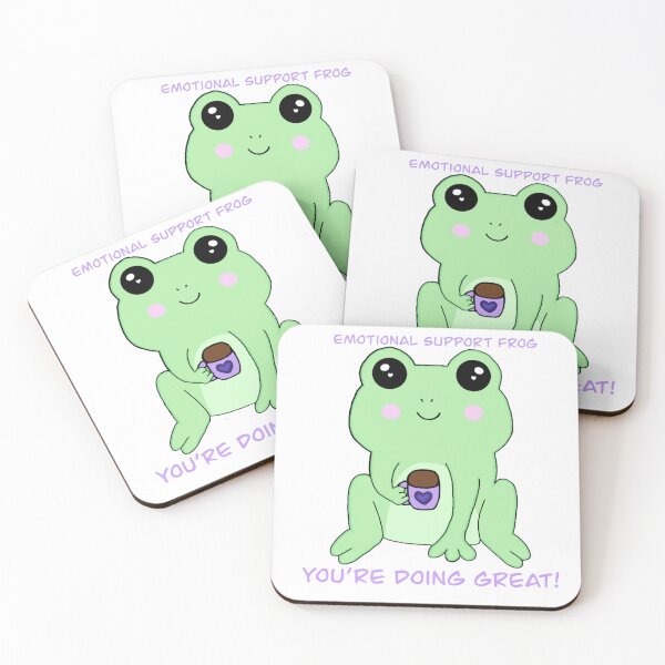 Item preview, Emotional support frog cute designed and sold by AngelrayByMadi.