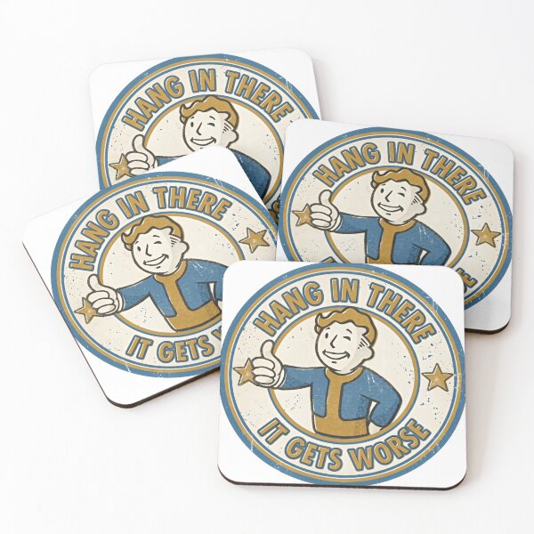 Item preview, Hang In There It Gets Worse Sarcastic Dark Humor Saying thumbs up designed and sold by SkeletonsDanger.