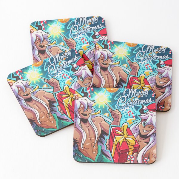 Item preview, 糖糖 TangTang Christmas Party – Festive Anime Merman Holiday Art designed and sold by rainbowcandyvt.