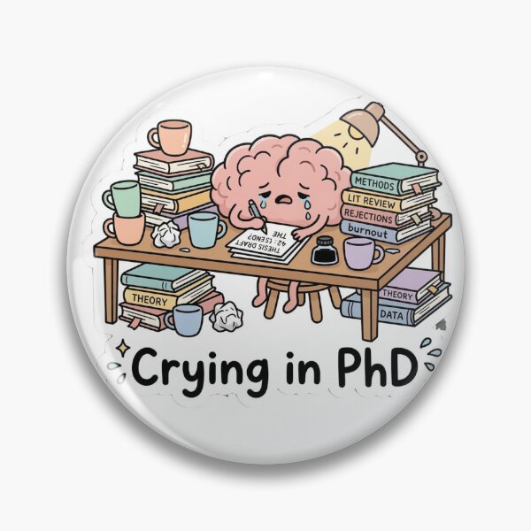 Item preview, Crying in PhD designed and sold by AuroraPixelDa.