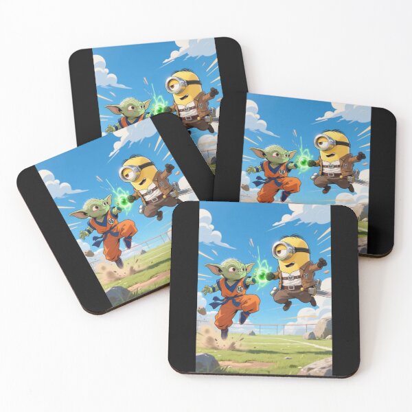 Item preview, Cute Anime Battle – Funny Yellow Hero vs Little Green Master designed and sold by EpicMerchRealm.