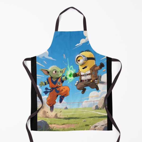 Item preview, Cute Anime Battle – Funny Yellow Hero vs Little Green Master designed and sold by EpicMerchRealm.