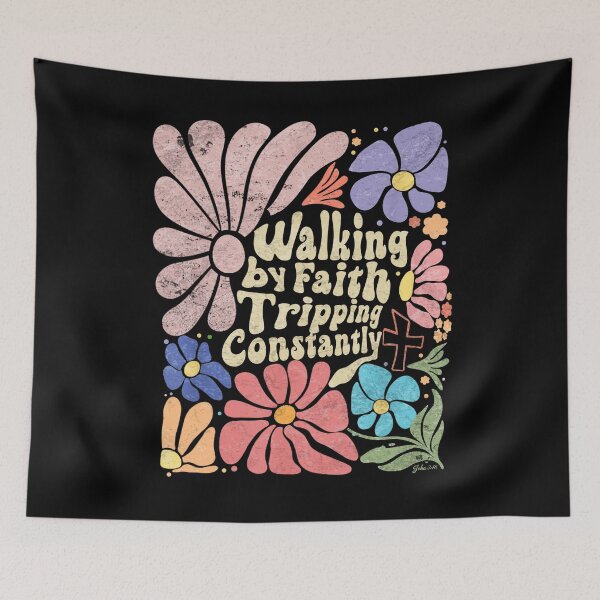 Item preview, Walking By Faith Tripping Constantly Minimalist Christian designed and sold by Ortigzitoun.