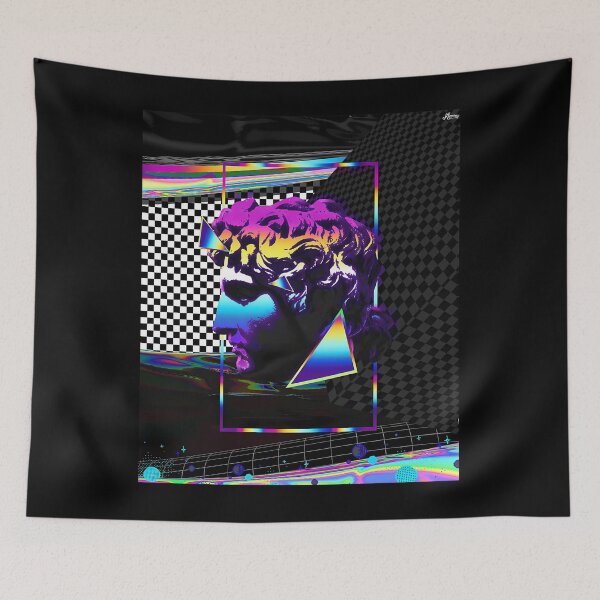 Item preview, Vivid Neon Retro Statue Synthwave Art designed and sold by vgggeirjpe25.
