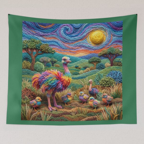 Item preview, Yarn Ostrich and Her Yarn Chicks designed and sold by Tridentulus.