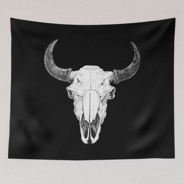 Item preview, Desert Bison Skull Vintage Western Art designed and sold by vgggeirjpe25.