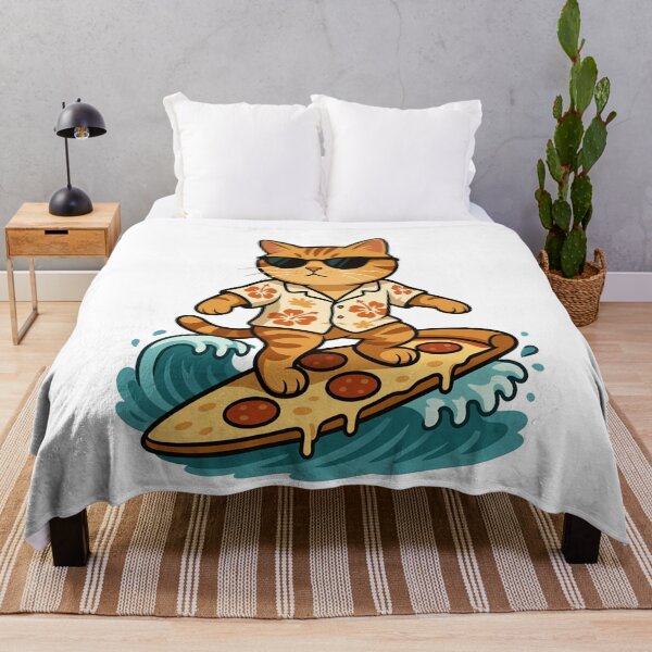 Item preview, Cool Surfer Cat on Pepperoni Pizza Slice designed and sold by k3rstman1.