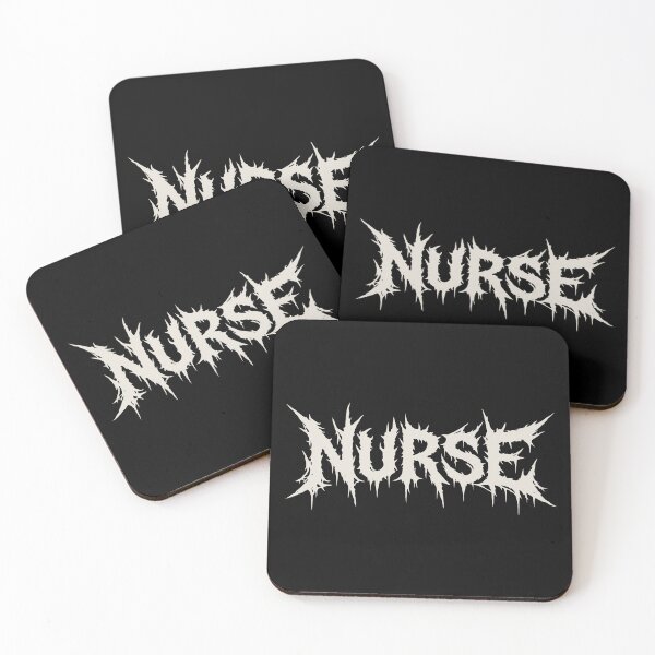 Item preview, Nurse Death Metal Style Logo designed and sold by Eh Plus Designs.