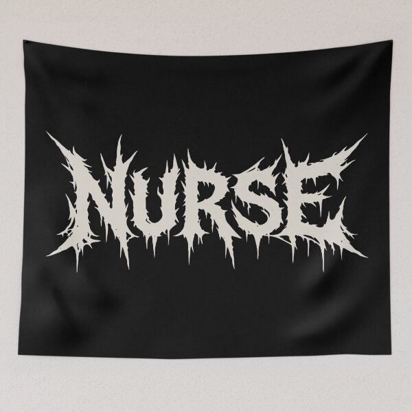 Item preview, Nurse Death Metal Style Logo designed and sold by Eh Plus Designs.