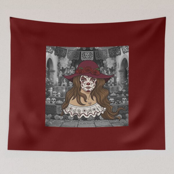 Item preview, Day of the Dead Ofrenda Catrina Art designed and sold by KabronX.