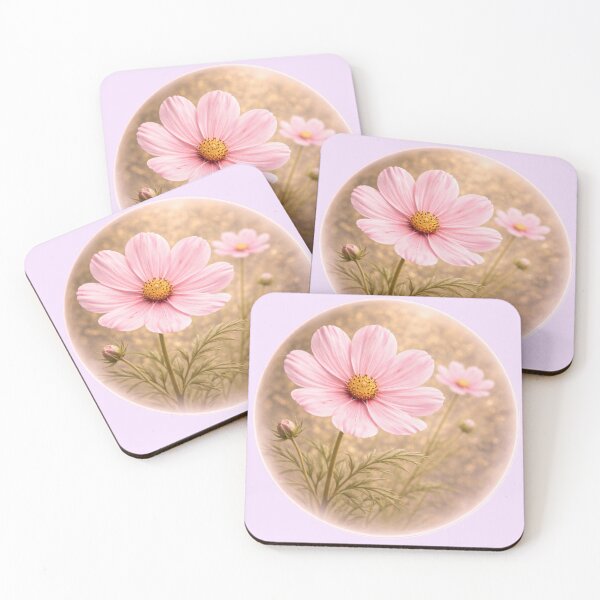 Item preview, Wild Garden Cosmos – Delicate Floral Portrait designed and sold by TheJoyfulPen.
