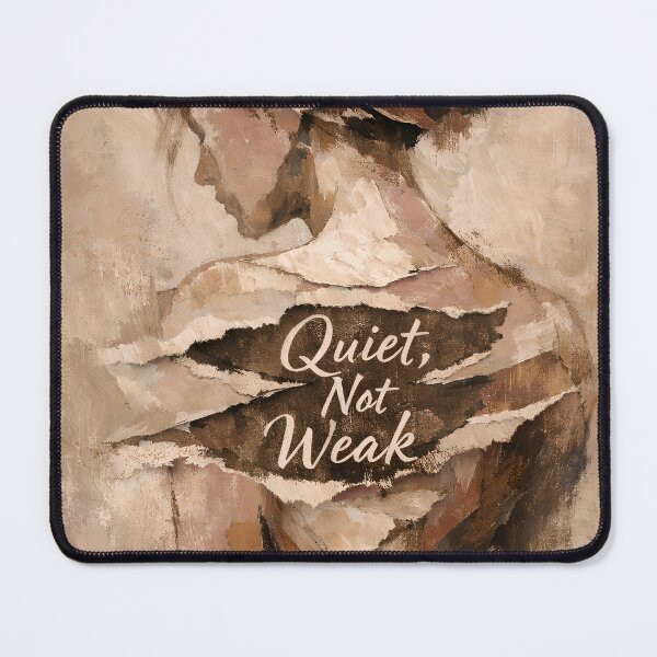 Item preview, Quiet Not Weak – Strength in Silence Inspirational Quote Art designed and sold by Luvahawb.