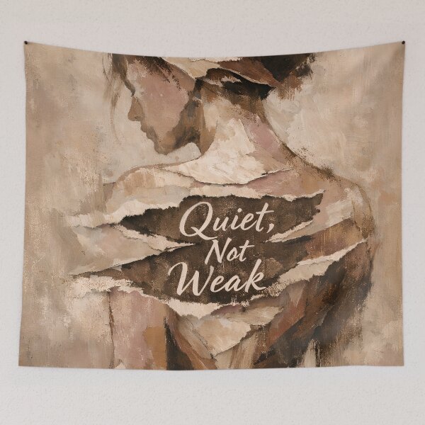Item preview, Quiet Not Weak – Strength in Silence Inspirational Quote Art designed and sold by Luvahawb.