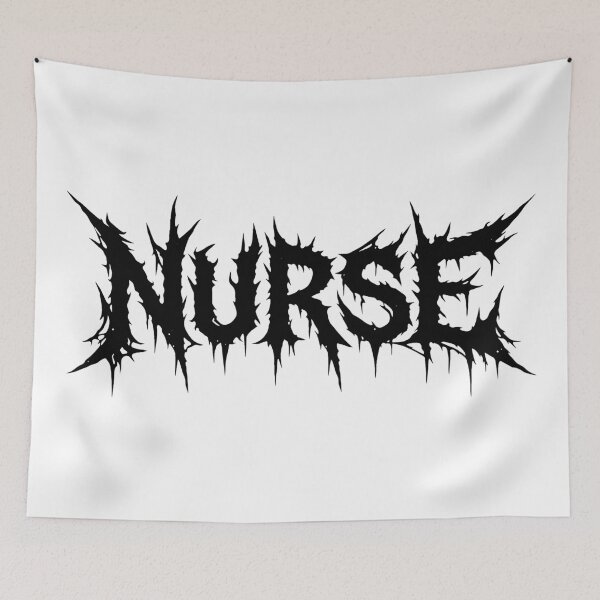 Item preview, Nurse Death Metal Style Logo designed and sold by Eh Plus Designs.