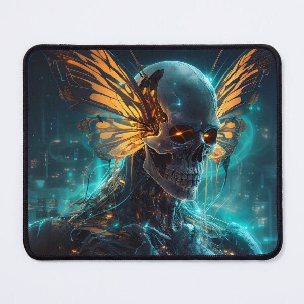 Item preview, Valen's Metamorph - cyberpunk skull art: digital dark fantasy designed and sold by QiMera.