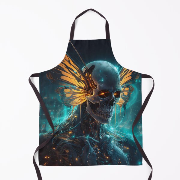 Item preview, Valen's Metamorph - cyberpunk skull art: digital dark fantasy designed and sold by QiMera.