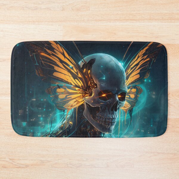 Item preview, Valen's Metamorph - cyberpunk skull art: digital dark fantasy designed and sold by QiMera.