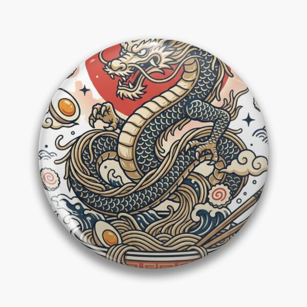 Item preview, Ramen Dragon Japanese Noodle Bowl – Mythical Ramen Kaiju Kawaii Food Art designed and sold by TrueFit Essentials.