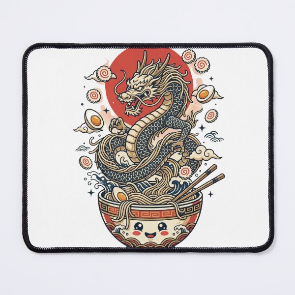 Item preview, Ramen Dragon Japanese Noodle Bowl – Mythical Ramen Kaiju Kawaii Food Art designed and sold by TrueFit Essentials.
