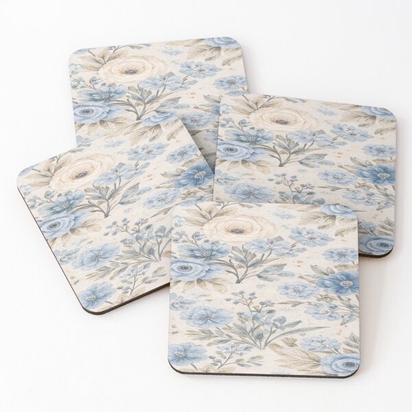 Item preview, Soothing Blue Botanical Pattern designed and sold by JunnuCreations.