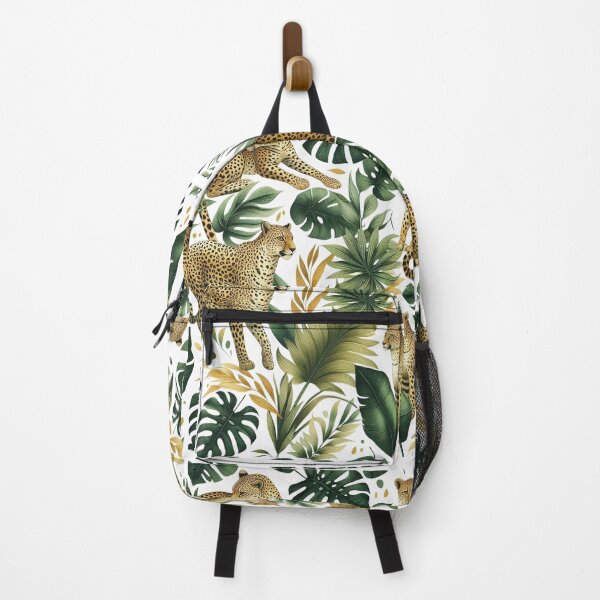 Item preview, Cheetahs in the Rainforest: Botanical Pattern of Green Leaves designed and sold by Unsololugar.