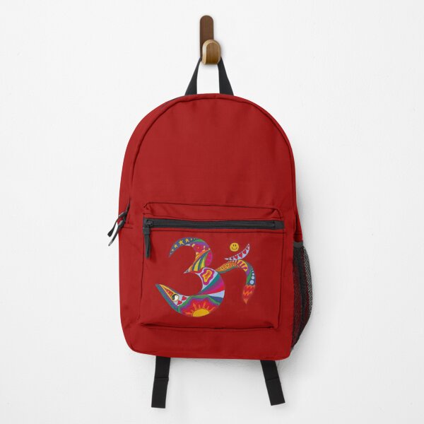 Item preview, Psychedelic Om Art Maroon– Retro Hippie Rainbow Groovy Peace Design designed and sold by Kellie Espie Art.