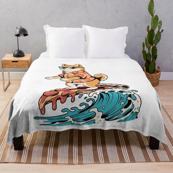 Item preview, Surfing Shiba Inu Dog on Pizza Slice designed and sold by k3rstman1.