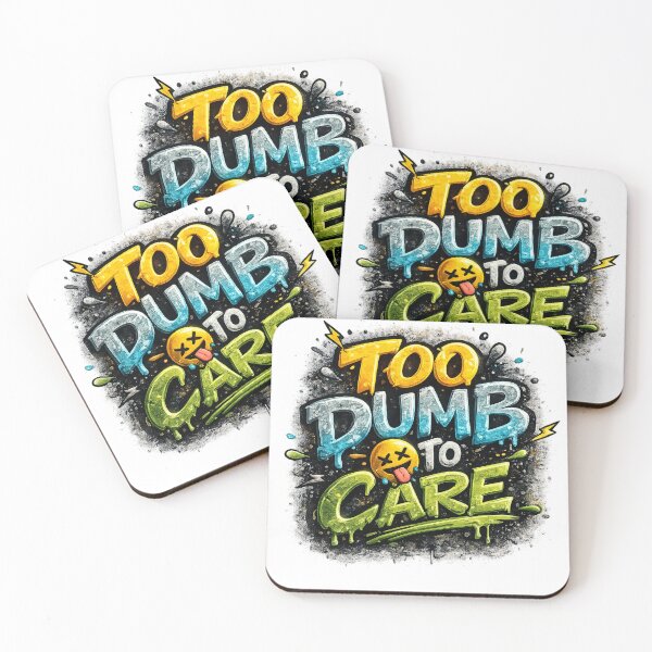 Item preview, Too Dumb To Care Funny Streetwear Graffiti Youth Graphic designed and sold by Sunny Flamingo Studio.