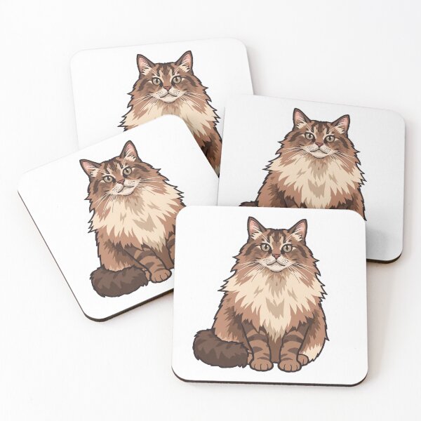 Item preview, Majestic Maine Coon Fluffy Cat Sticker Cat Lover Gift designed and sold by NeonNerdStudio.