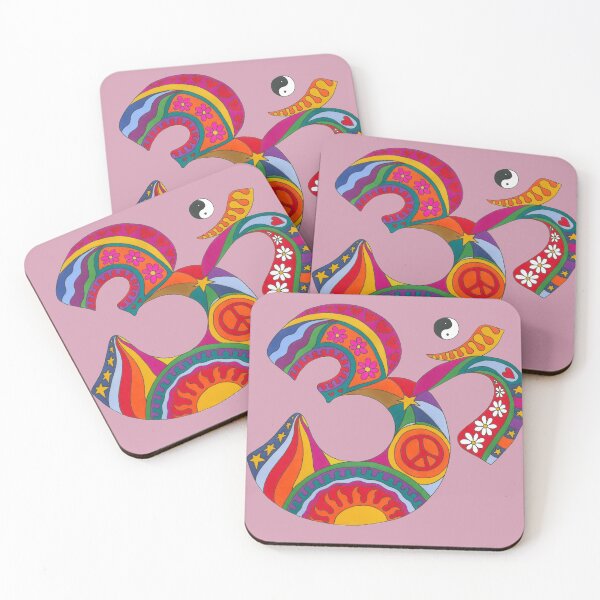 Item preview, Fat Psychedelic Om Art Rose– Retro Hippie Rainbow Groovy Peace Design designed and sold by Kellie Espie Art.