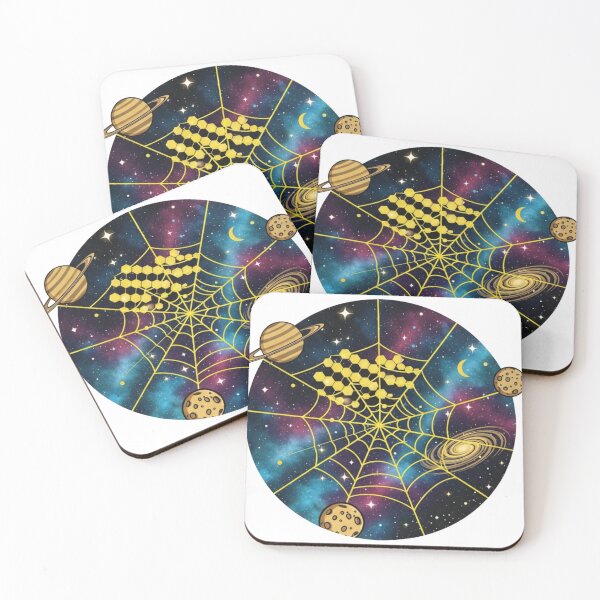 Item preview, Galaxy Spider Web Cosmic Space Art designed and sold by Dzblack.