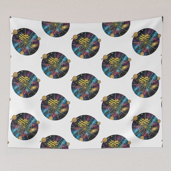 Item preview, Galaxy Spider Web Cosmic Space Art designed and sold by Dzblack.