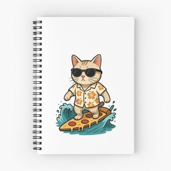 Item preview, Funny Surfer Cat on Pizza Slice Wave designed and sold by k3rstman1.