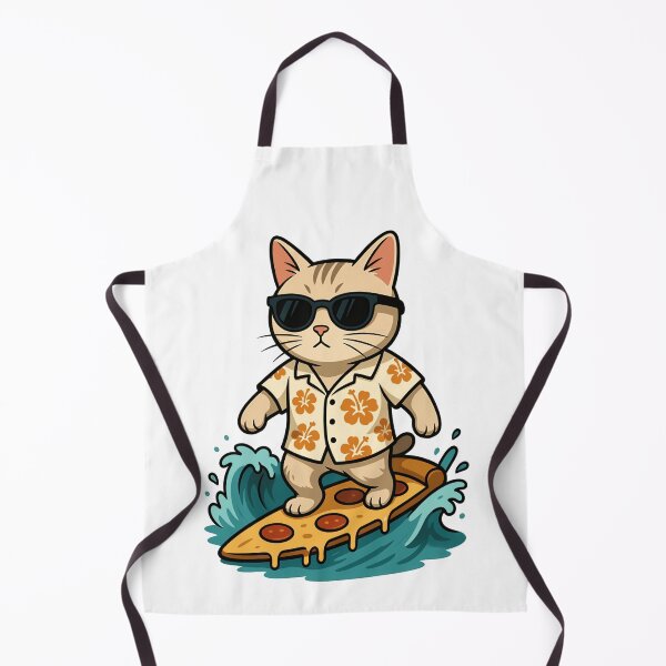 Item preview, Funny Surfer Cat on Pizza Slice Wave designed and sold by k3rstman1.