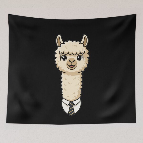 Item preview, Cute Professional Alpaca Boss with Striped Tie designed and sold by k3rstman1.