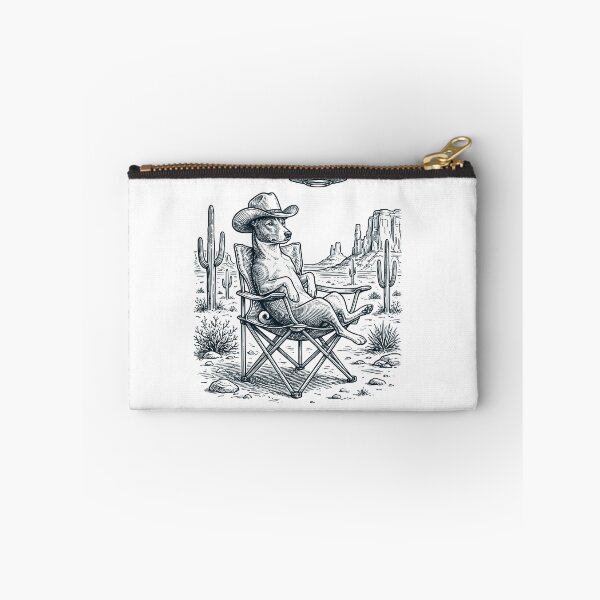 Item preview, Vintage Basenji Cowboy UFO Western Alien Dog Lover designed and sold by DoodleTortle.