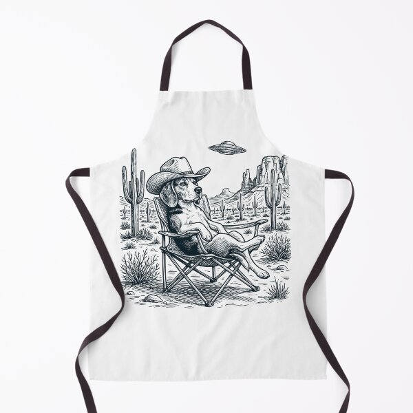 Item preview, Vintage Beagle Cowboy UFO Western Alien Dog Lover designed and sold by DoodleTortle.