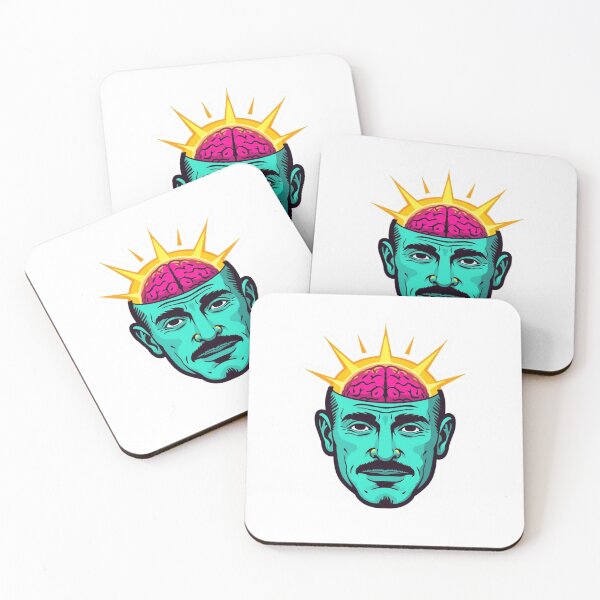Item preview, Big Brain Energy Glowing Mind Funny Meme Sticker designed and sold by NeonNerdStudio.