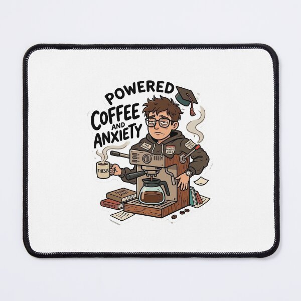 Item preview, Powered by Coffee and Anxiety designed and sold by AuroraPixelDa.