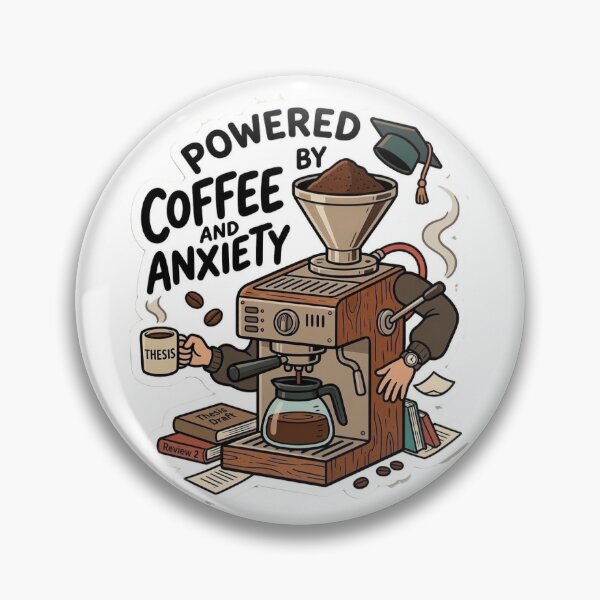 Item preview, Powered by Coffee and Anxiety designed and sold by AuroraPixelDa.