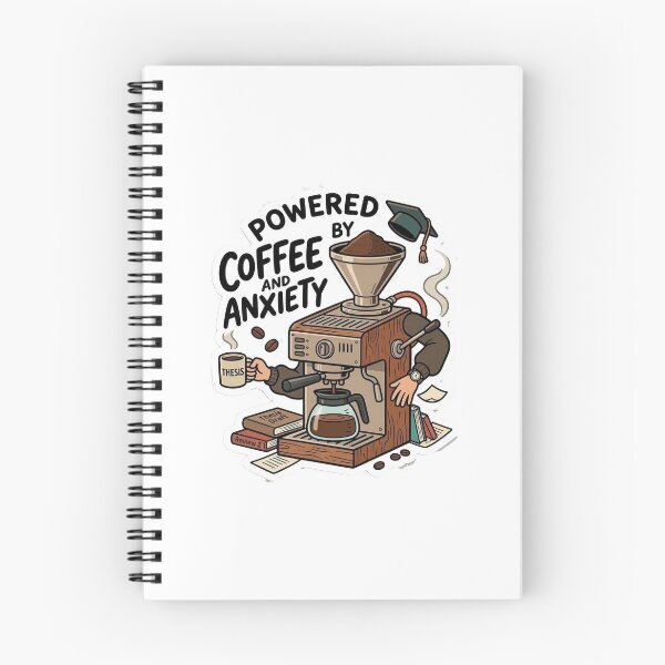 Item preview, Powered by Coffee and Anxiety designed and sold by AuroraPixelDa.