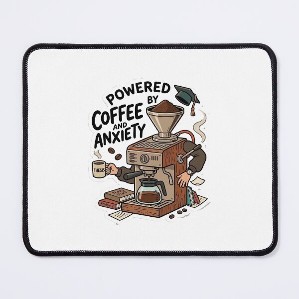 Item preview, Powered by Coffee and Anxiety designed and sold by AuroraPixelDa.