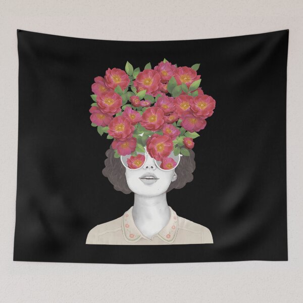 Item preview, The Optimist Rose Flower Head Vintage Collage designed and sold by guibempdaho41.