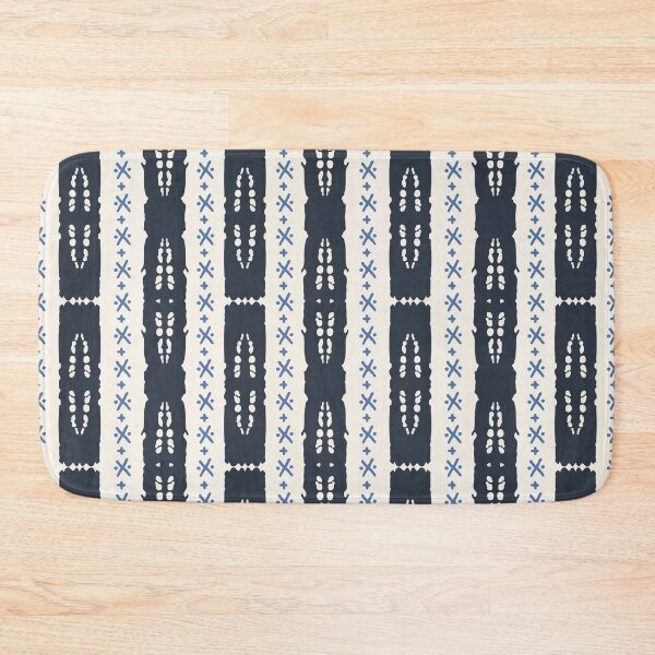 Item preview, Scandinavian Indigo Seamless Pattern, Navy Blue Geometric Stripe Digital Paper, Minimal Nordic Folk Pattern, Coastal Fabric Design, Modern Tribal Surface Pattern designed and sold by FRH Design ⭐⭐⭐⭐⭐.