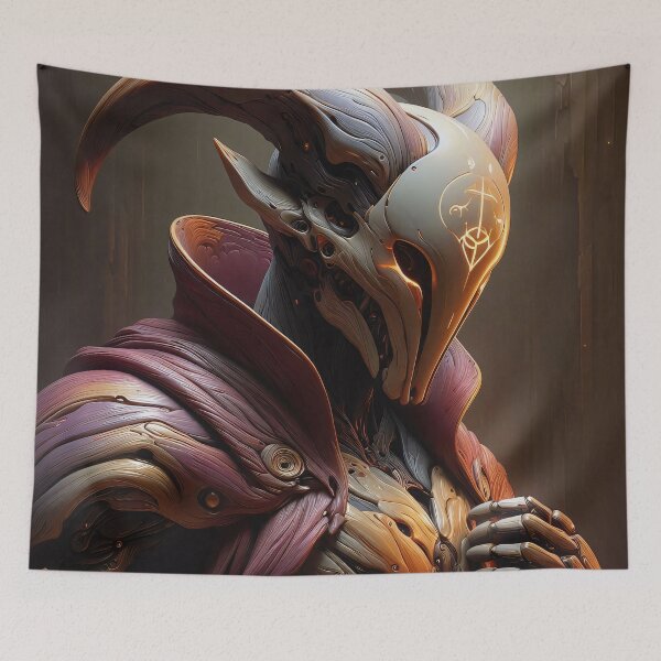 Item preview, Theron - biomech demon : digital dark fantasy designed and sold by QiMera.