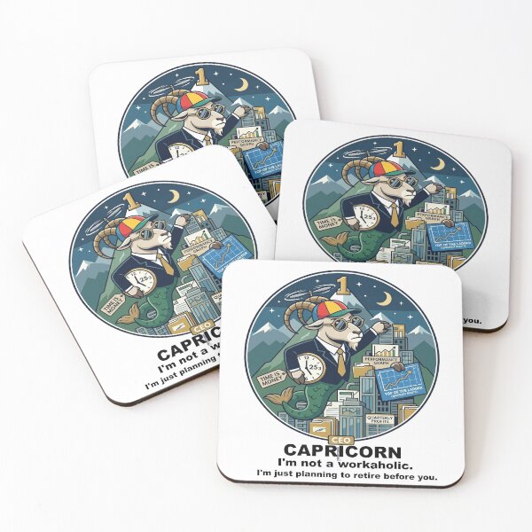Item preview, Funny Capricorn Zodiac - "CEO Sea-Goat" Ambition Climbing Design designed and sold by ClaussShop.