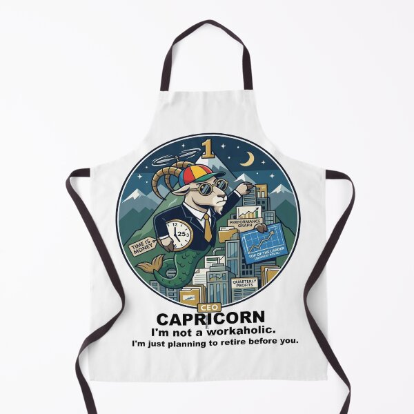 Item preview, Funny Capricorn Zodiac - "CEO Sea-Goat" Ambition Climbing Design designed and sold by ClaussShop.