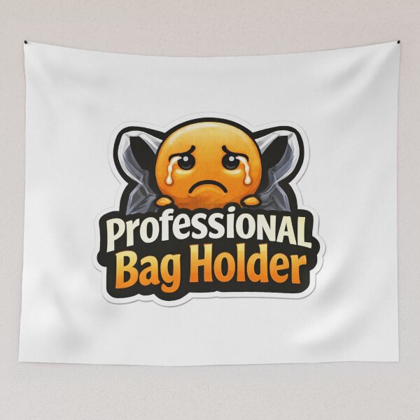 Item preview, Professional Bag Holder – Funny Stock Market Trader Meme designed and sold by VolatilityEdge.