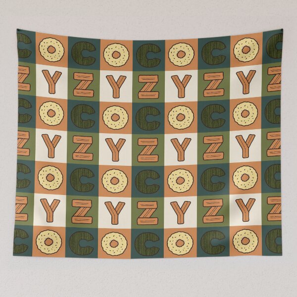 Item preview, Cozy Alphabet Food Illustration Pattern designed and sold by UniqueDesign751.