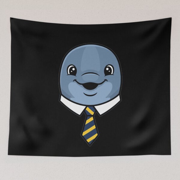 Item preview, Cartoon Dolphin Boss with Striped Business Tie designed and sold by k3rstman1.